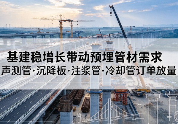 峰峰矿基建稳增长带动预埋监测管材需求，声测管、沉降板、注浆管订单持续放量